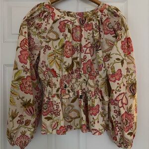 Spartina 449 June peplum blouse size large